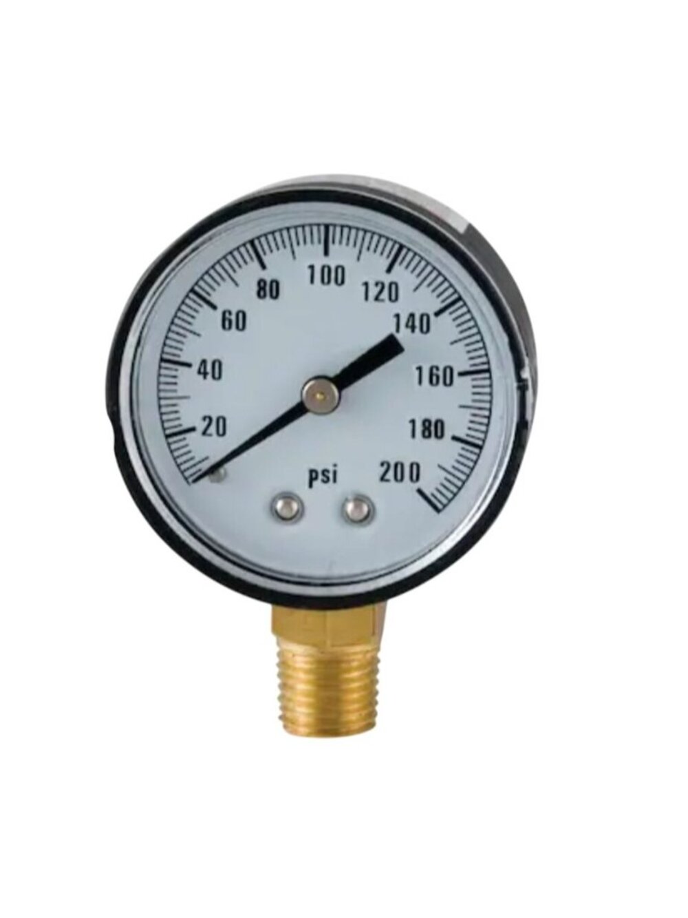 Pressure Gauge 0-200 PSI Brass Fitting Industrial Grade Dial Meter Air Water Sys